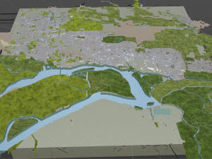 antioch city california usa 30km 3D Model