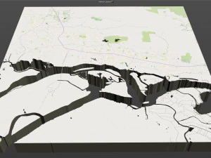antioch city california usa 30km 3D Model