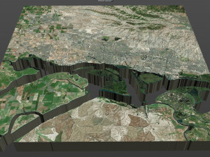 antioch city california usa 30km 3D मॉडल