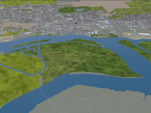 antioch city california usa 30km 3D Model