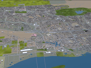 antioch city california usa 30km 3D मॉडल