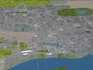antioch city california usa 30km 3D Model