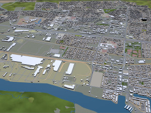 antioch city california usa 30km 3D मॉडल
