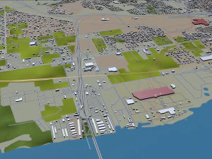 antioch city california usa 30km 3D Model
