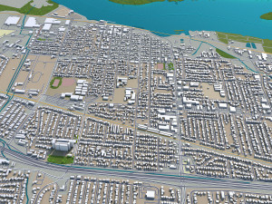 antioch city california usa 30km 3D मॉडल