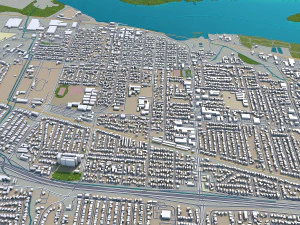 antioch city california usa 30km 3D Model