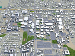 cidade de arlington, texas, eua, 40 km Modelo 3D