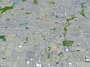 cidade de arlington, texas, eua, 40 km Modelo 3D