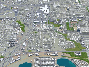 cidade de arlington, texas, eua, 40 km Modelo 3D