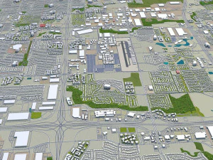 cidade de arlington, texas, eua, 40 km Modelo 3D