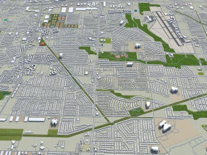 cidade de arlington, texas, eua, 40 km Modelo 3D