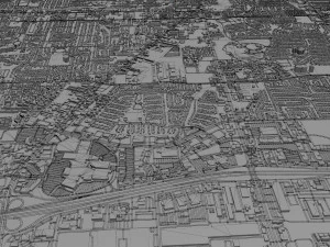 cidade de arlington, texas, eua, 40 km Modelo 3D