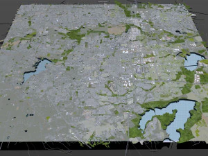 cidade de arlington, texas, eua, 40 km Modelo 3D