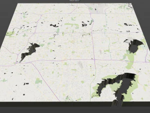 cidade de arlington, texas, eua, 40 km Modelo 3D