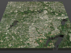 cidade de arlington, texas, eua, 40 km Modelo 3D
