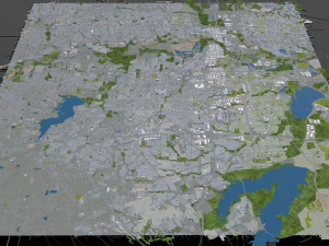 cidade de arlington, texas, eua, 40 km Modelo 3D