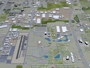 cidade de arlington, texas, eua, 40 km Modelo 3D