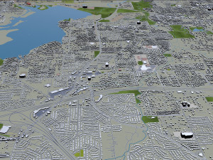 arlington city texas usa 40km 3D मॉडल