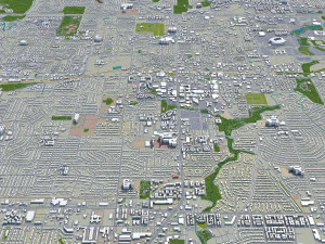 cidade de arlington, texas, eua, 40 km Modelo 3D