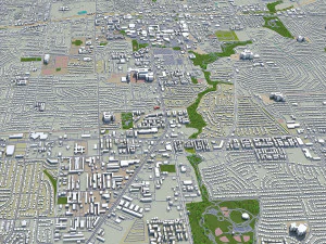 cidade de arlington, texas, eua, 40 km Modelo 3D