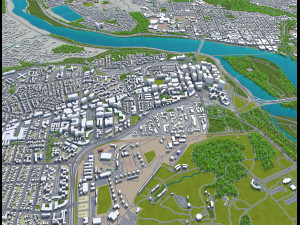 arlington city virginia usa 20km 3D Model