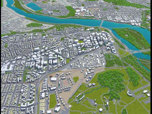 arlington city virginia usa 20km 3D Model