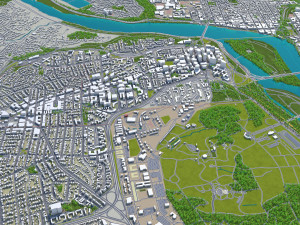 arlington city virginia usa 20km 3D Model