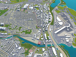 arlington city virginia usa 20km 3D Model