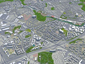 arlington city virginia usa 20km 3D Model