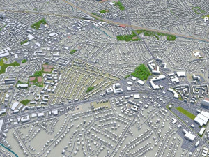 arlington city virginia usa 20km 3D Model