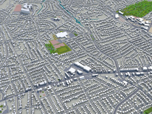arlington city virginia usa 20km 3D Model