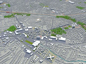 arlington city virginia usa 20km 3D Model