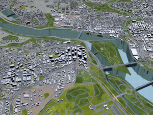 arlington city virginia usa 20km 3D Model