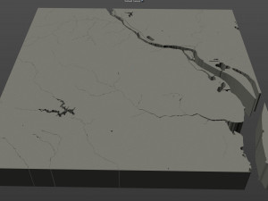 arlington city virginia usa 20km 3D Model