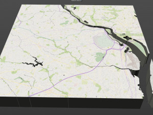 arlington city virginia usa 20km 3D Model