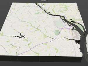 arlington city virginia usa 20km 3D Model