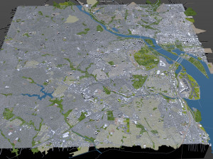 arlington city virginia usa 20km 3D Model