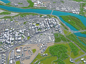 arlington city virginia usa 20km 3D Model