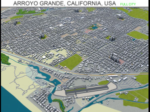 arroyo grande city california usa 20km 3D Model