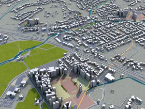 arroyo grande city california usa 20km 3D Model