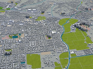 arroyo grande city california usa 20km 3D Model