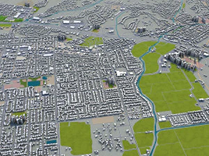 arroyo grande city california usa 20km 3D Model