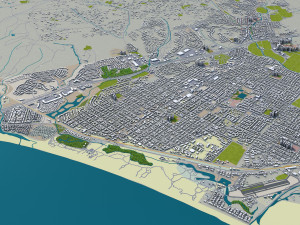 arroyo grande city california usa 20km 3D Model
