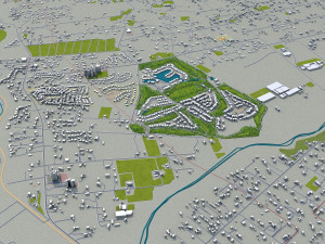arroyo grande city california usa 20km 3D Model