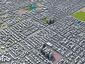 arroyo grande city california usa 20km 3D Model
