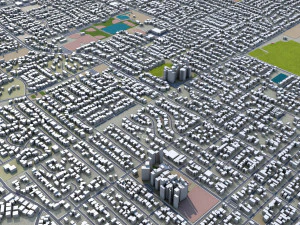 arroyo grande city california usa 20km 3D Model