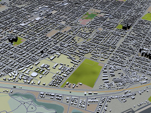 arroyo grande city california usa 20km 3D Model