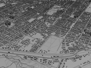 arroyo grande city california usa 20km 3D Model