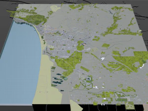 arroyo grande city california usa 20km 3D Model