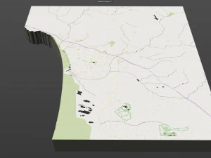 arroyo grande city california usa 20km 3D Model